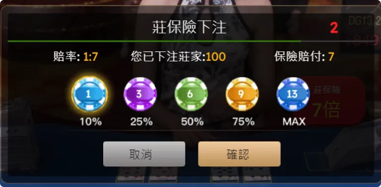 dg 保險百家樂